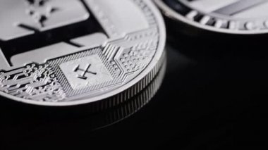 Bitcoins dijital cryptocurrency dönen çekim-Bitcoin Litecoin