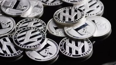 Bitcoins dijital cryptocurrency dönen çekim-Bitcoin Litecoin