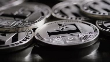 Bitcoins dijital cryptocurrency dönen çekim-Bitcoin Litecoin