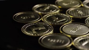 Bitcoins dijital cryptocurrency dönen çekim-Bitcoin Litecoin