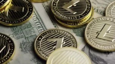 Bitcoins dijital cryptocurrency dönen çekim-Bitcoin Litecoin