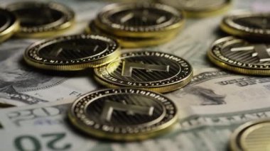 Bitcoins dijital cryptocurrency dönen çekim-Bitcoin Litecoin