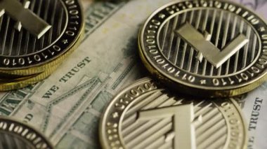 Bitcoins dijital cryptocurrency dönen çekim-Bitcoin Litecoin