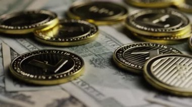 Bitcoins dijital cryptocurrency dönen çekim-Bitcoin Litecoin