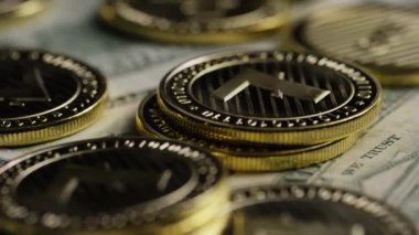 Bitcoins dijital cryptocurrency dönen çekim-Bitcoin Litecoin