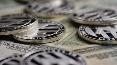 Bitcoins dijital cryptocurrency dönen çekim-Bitcoin Litecoin