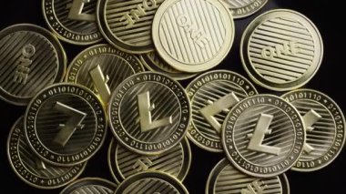 Bitcoins dijital cryptocurrency dönen çekim-Bitcoin Litecoin