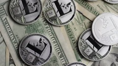 Bitcoins dijital cryptocurrency dönen çekim-Bitcoin Litecoin