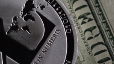 Bitcoins dijital cryptocurrency dönen çekim-Bitcoin Litecoin