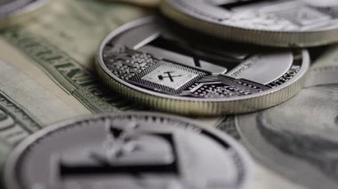 Bitcoins dijital cryptocurrency dönen çekim-Bitcoin Litecoin