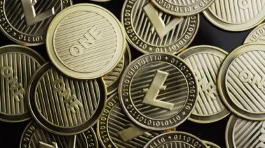 Bitcoins dijital cryptocurrency dönen çekim-Bitcoin Litecoin