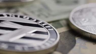 Bitcoins dijital cryptocurrency dönen çekim-Bitcoin Litecoin