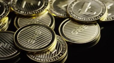 Bitcoins dijital cryptocurrency dönen çekim-Bitcoin Litecoin