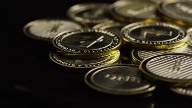 Bitcoins dijital cryptocurrency dönen çekim-Bitcoin Litecoin