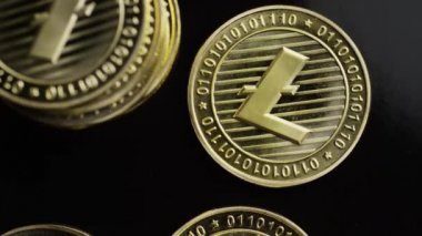 Bitcoins dijital cryptocurrency dönen çekim-Bitcoin Litecoin