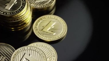 Bitcoins dijital cryptocurrency dönen çekim-Bitcoin Litecoin