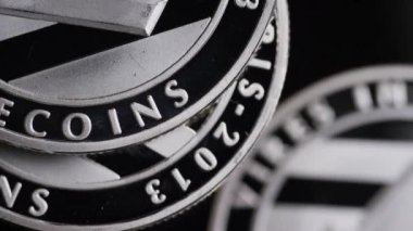 Bitcoins dijital cryptocurrency dönen çekim-Bitcoin Litecoin