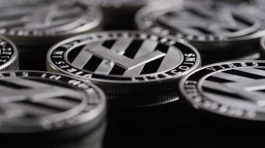 Bitcoins dijital cryptocurrency dönen çekim-Bitcoin Litecoin
