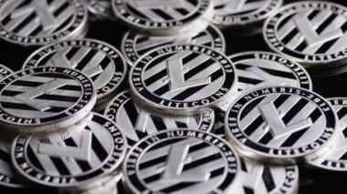 Bitcoins dijital cryptocurrency dönen çekim-Bitcoin Litecoin