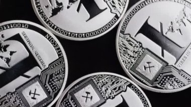 Bitcoins dijital cryptocurrency dönen çekim-Bitcoin Litecoin