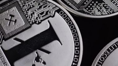 Bitcoins dijital cryptocurrency dönen çekim-Bitcoin Litecoin