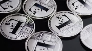 Bitcoins dijital cryptocurrency dönen çekim-Bitcoin Litecoin