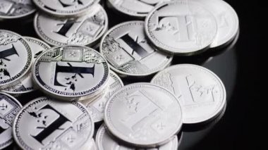 Bitcoins dijital cryptocurrency dönen çekim-Bitcoin Litecoin