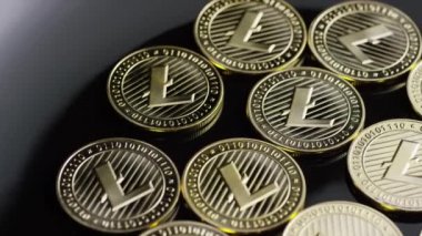 Bitcoins dijital cryptocurrency dönen çekim-Bitcoin Litecoin