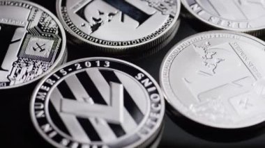 Bitcoins dijital cryptocurrency dönen çekim-Bitcoin Litecoin