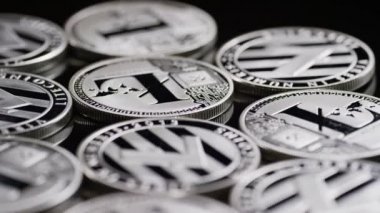 Bitcoins dijital cryptocurrency dönen çekim-Bitcoin Litecoin