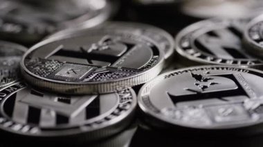 Bitcoins dijital cryptocurrency dönen çekim-Bitcoin Litecoin