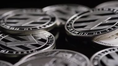 Bitcoins dijital cryptocurrency dönen çekim-Bitcoin Litecoin