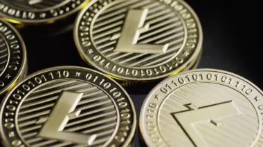 Bitcoins dijital cryptocurrency dönen çekim-Bitcoin Litecoin