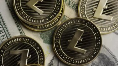 Bitcoins dijital cryptocurrency dönen çekim-Bitcoin Litecoin