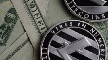 Bitcoins dijital cryptocurrency dönen çekim-Bitcoin Litecoin