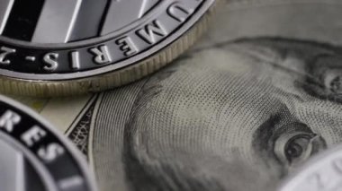 Bitcoins dijital cryptocurrency dönen çekim-Bitcoin Litecoin