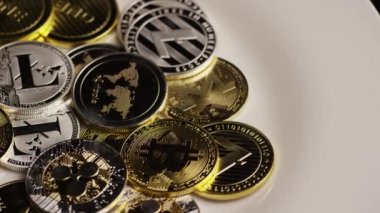 Bitcoins dijital cryptocurrency dönen çekim-Bitcoin karışık