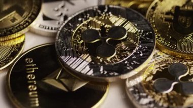 Bitcoins dijital cryptocurrency dönen çekim-Bitcoin karışık