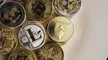 Bitcoins dijital cryptocurrency dönen çekim-Bitcoin karışık