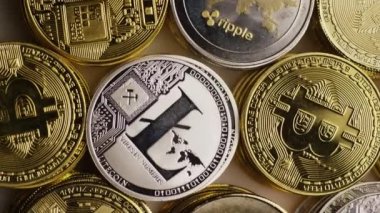 Bitcoins dijital cryptocurrency dönen çekim-Bitcoin karışık