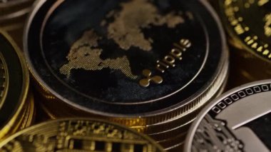 Bitcoins dijital cryptocurrency dönen çekim-Bitcoin karışık