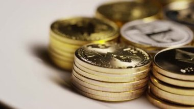 Bitcoins dijital cryptocurrency dönen çekim-Bitcoin karışık