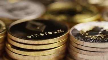 Bitcoins dijital cryptocurrency dönen çekim-Bitcoin karışık