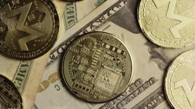 Bitcoins dijital cryptocurrency dönen çekim-Bitcoin monero
