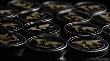 Bitcoins dijital cryptocurrency dönen çekim