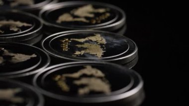 Bitcoins dijital cryptocurrency dönen çekim