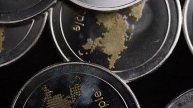 Bitcoins dijital cryptocurrency dönen çekim