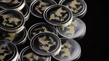 Bitcoins dijital cryptocurrency dönen çekim