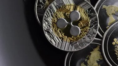 Bitcoins dijital cryptocurrency dönen çekim