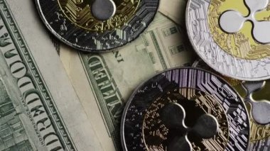 Bitcoins dijital cryptocurrency dönen çekim